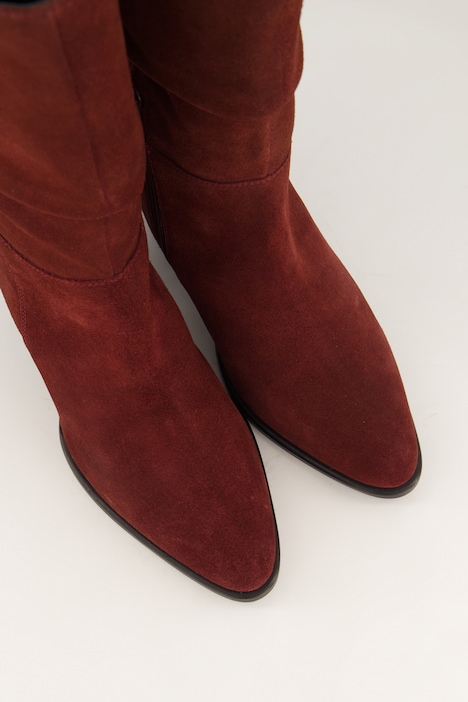 Slouchy-Stiefel, XL-Schaft, Suede, Lammwolle, Weite H