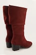 Slouchy-Stiefel, XL-Schaft, Suede, Lammwolle, Weite H