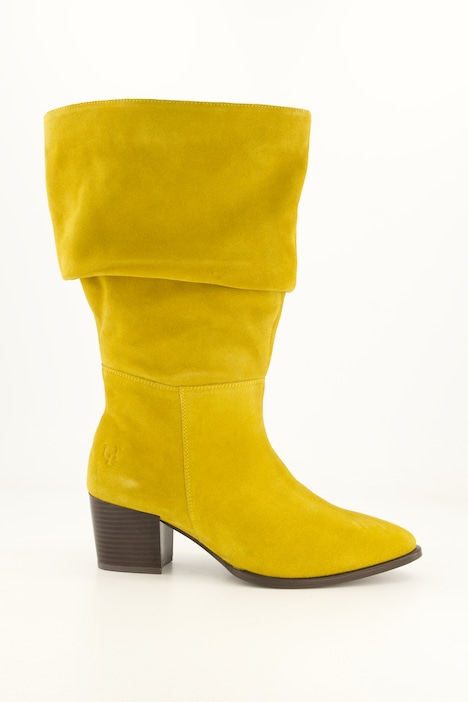 Slouchy-Stiefel, XL-Schaft, Suede, Lammwolle, Weite H