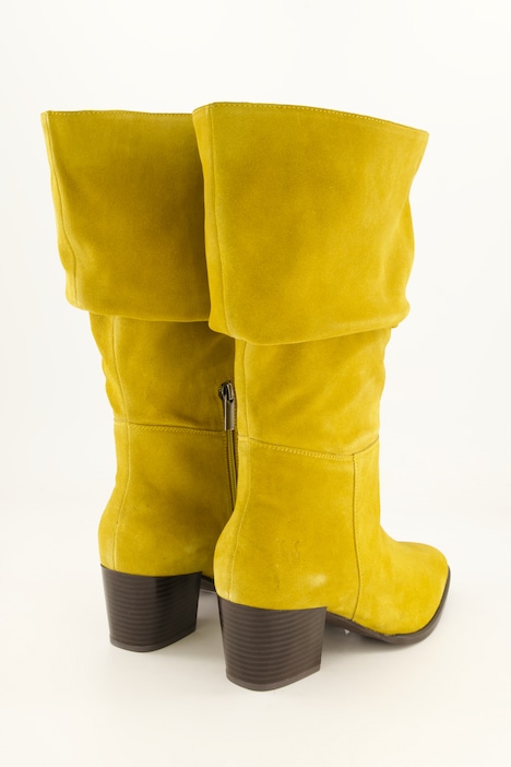 Slouchy-Stiefel, XL-Schaft, Suede, Lammwolle, Weite H