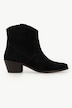 Bottines en cuir suédé, esprit santiag - largeur H