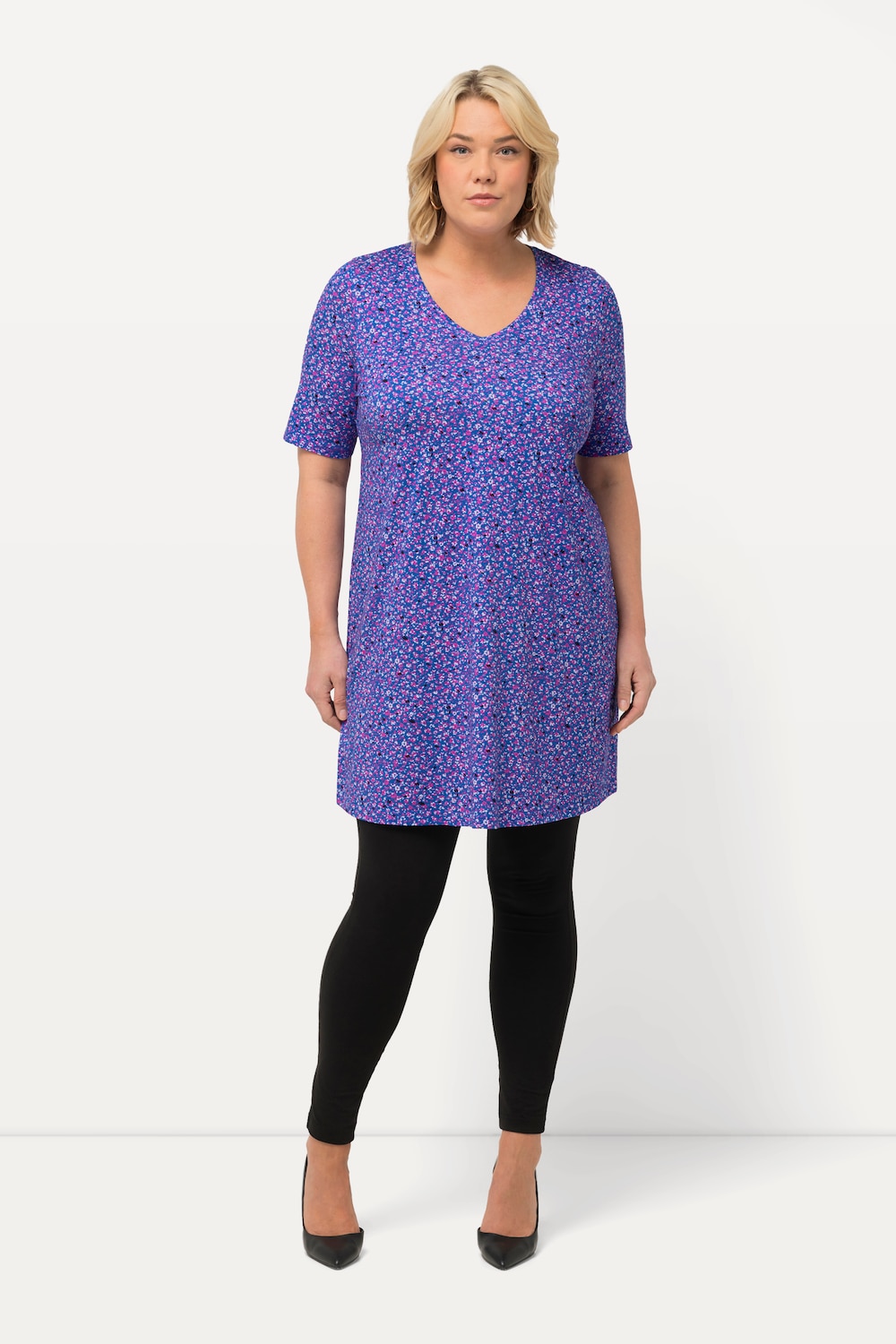 Große Größen Longshirt, Damen, blau, Größe: 50/52, Baumwolle, Ulla Popken