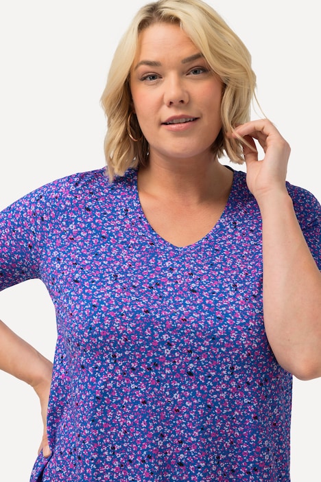 Tiny Floral Print Knit Tunic | Knit Tunics | Knit Tops & Tees