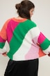 Pullover, oversized, Blockstreifen, Rundhals, Langarm