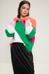 Pullover, oversized, Blockstreifen, Rundhals, Langarm