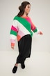 Pullover, oversized, Blockstreifen, Rundhals, Langarm