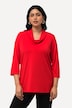 Waterfall Collar 3/4 Sleeve Lyocell Tee