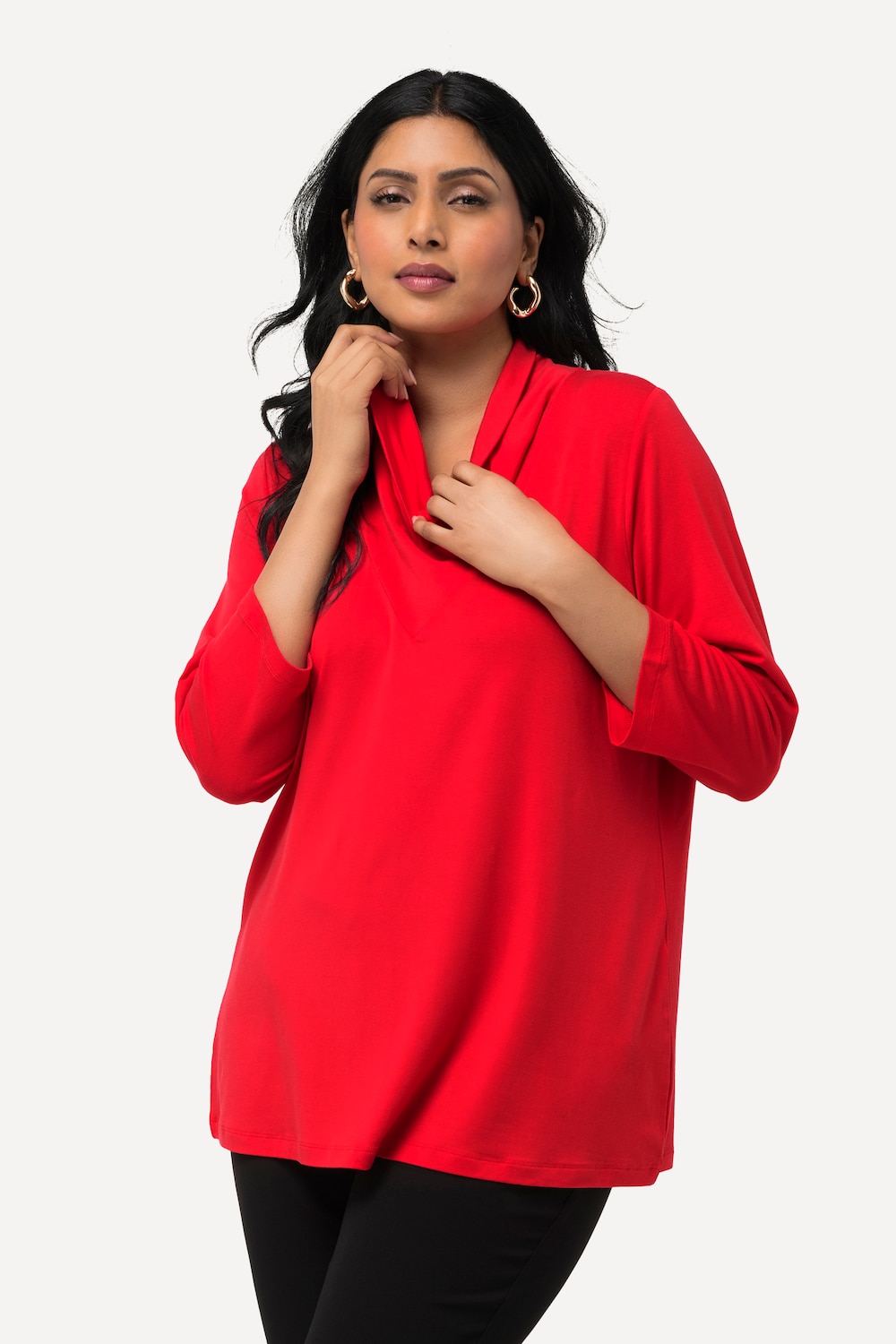 Große Größen Shirt, Damen, rot, Größe: 46/48, Synthetische Fasern, Ulla Popken