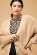Strickjacke, oversized, Strukturstrick, V-Ausschnitt, Langarm