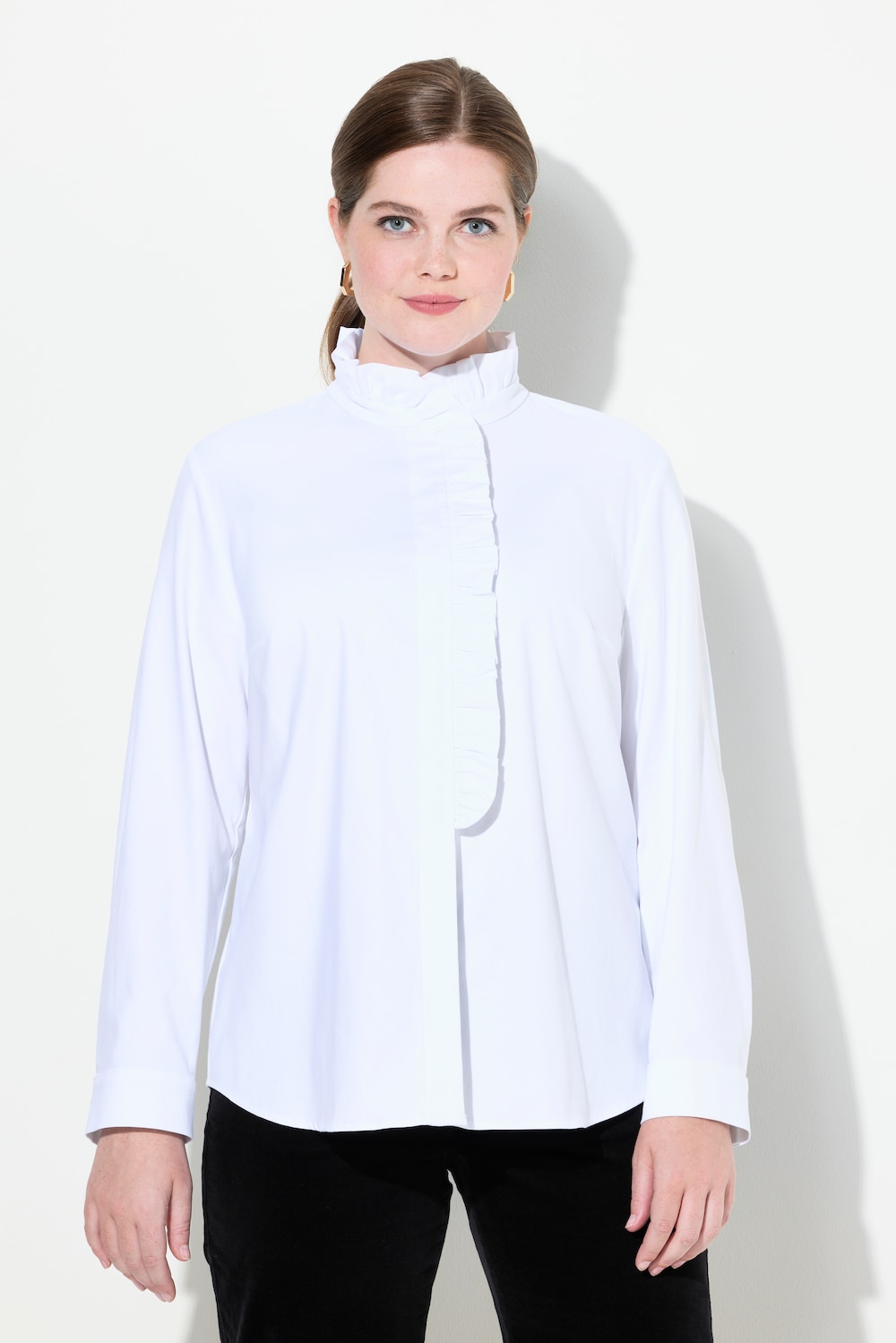 Große Größen Bluse, Damen, weiß, Größe: 46/48, Baumwolle, Ulla Popken