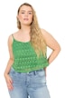 Halenkový top, zkrácený, háčkovaná krajka, špagetová ramínka