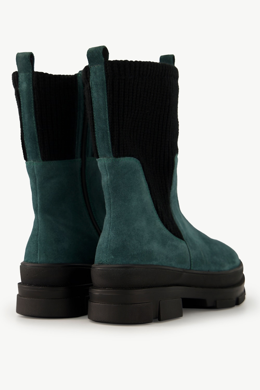 Stora storlekar Skinnboots, Dam, grön, storlek: 38, Läder/Annat, Ulla Popken