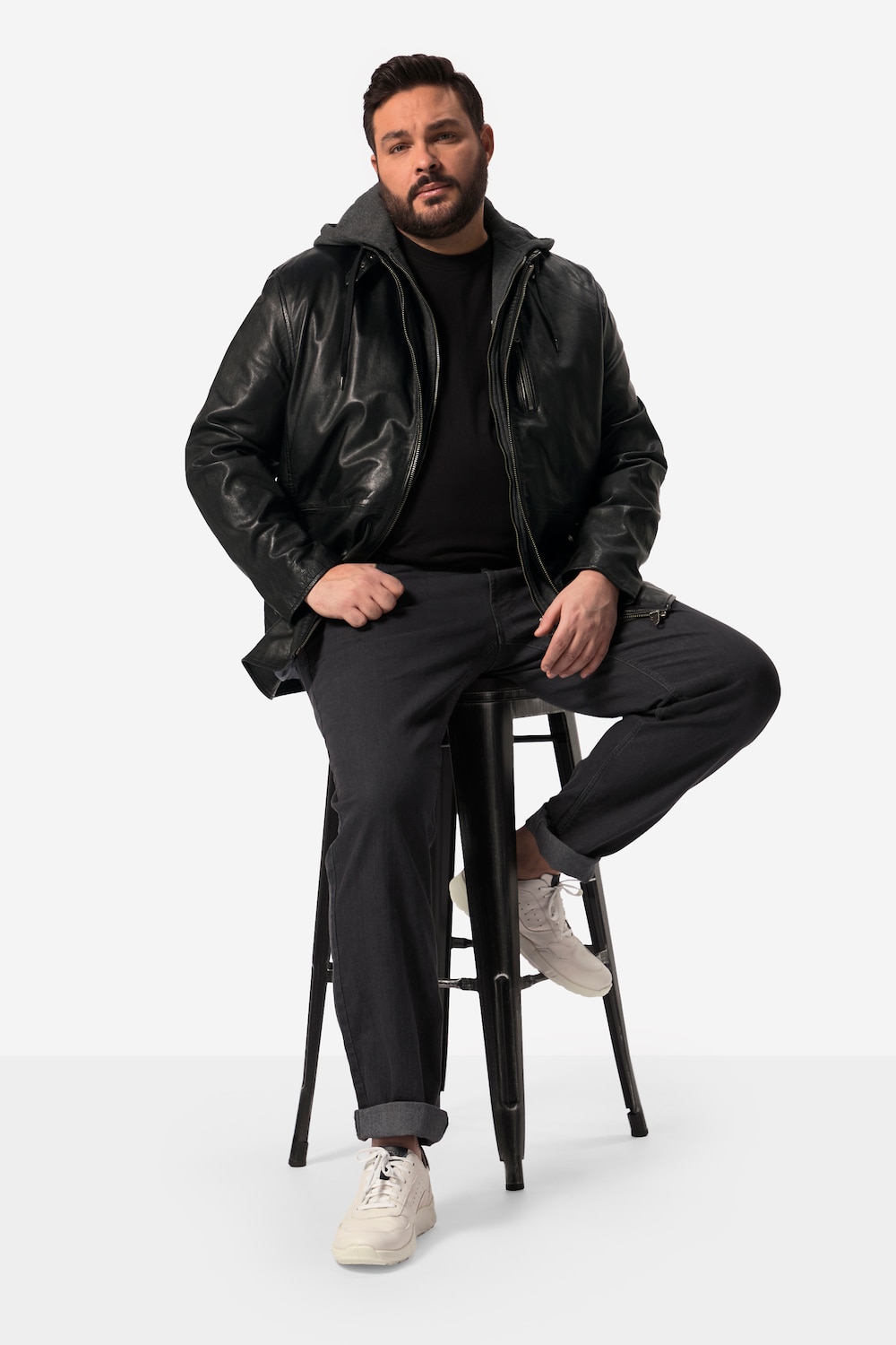 Men+ Lederjacke, Leder, Lammnappa, bis Gr. 84/86