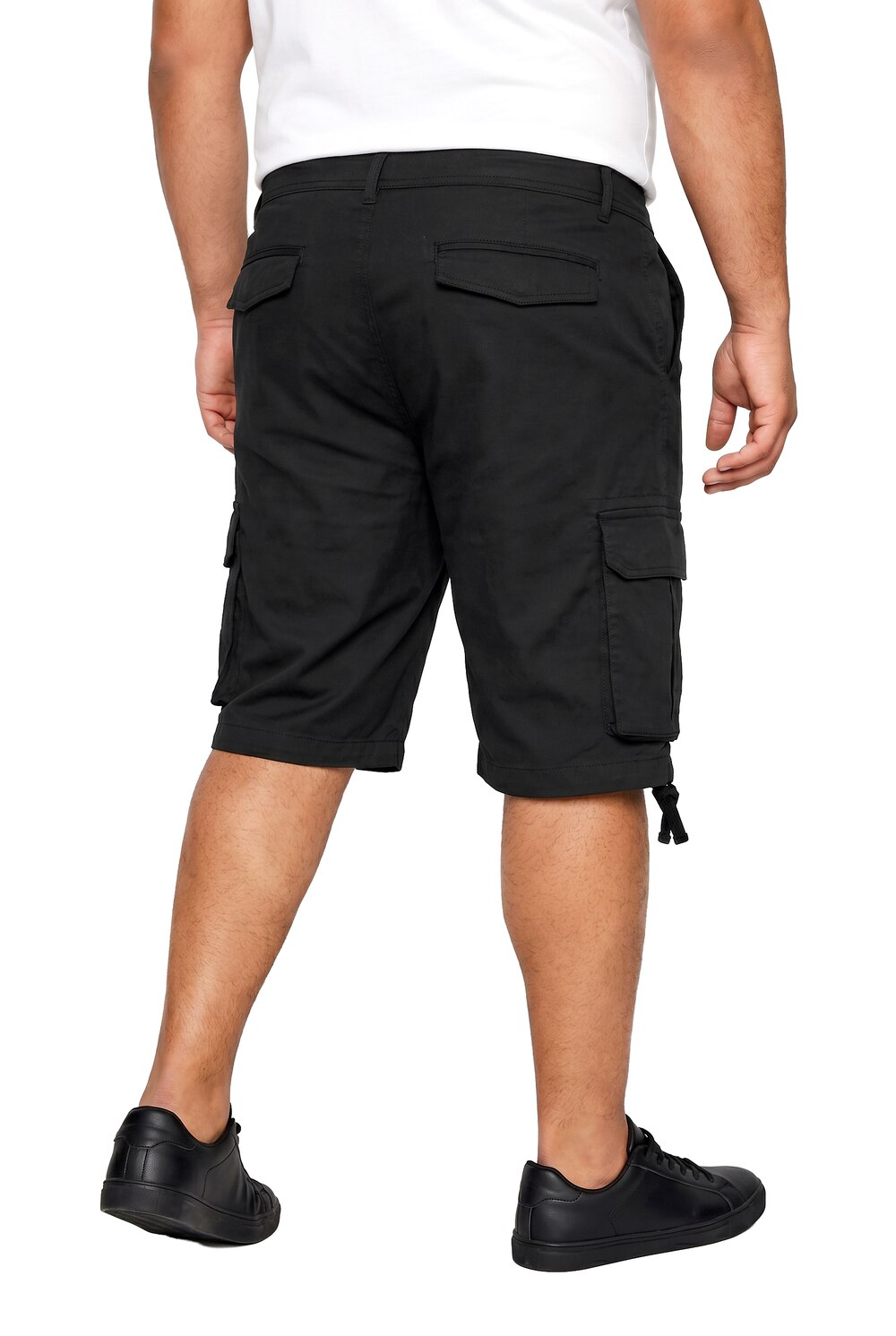 Stora storlekar Cargoshorts, Her, svart, storlek: 52, Bomull, Men Plus