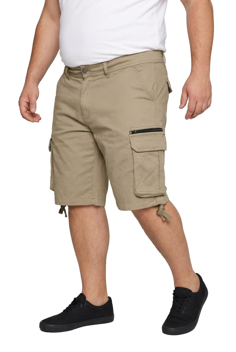 Stora storlekar Cargoshorts, Her, brun, storlek: 66, Bomull, Men Plus