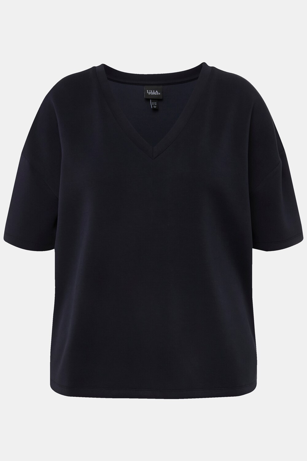 Stora storlekar Skön mjukiströja, Dam, blå, storlek: 50/52, Syntetfibrer/Polyester/Elastan, Ulla Popken