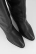 Botas de cuero, caña XL, polainas, cremallera, ancho H
