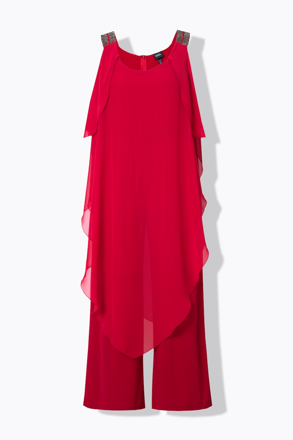 Stora storlekar Jumpsuit, Dam, röd, storlek: 54/56, Polyester, Ulla Popken