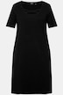 Jerseykleid, Zierbänder, A-Linie, Rundhals, Halbarm