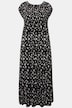 Smok-Kleid, Tupfen, A-Linie, Carree-Ausschnitt, Halbarm