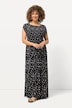 Smok-Kleid, Tupfen, A-Linie, Carree-Ausschnitt, Halbarm