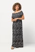 Smok-Kleid, Tupfen, A-Linie, Carree-Ausschnitt, Halbarm