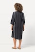 Mixed Stripe 3/4 Sleeve V-Neck Kaftan