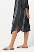Mixed Stripe 3/4 Sleeve V-Neck Kaftan