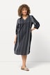 Mixed Stripe 3/4 Sleeve V-Neck Kaftan