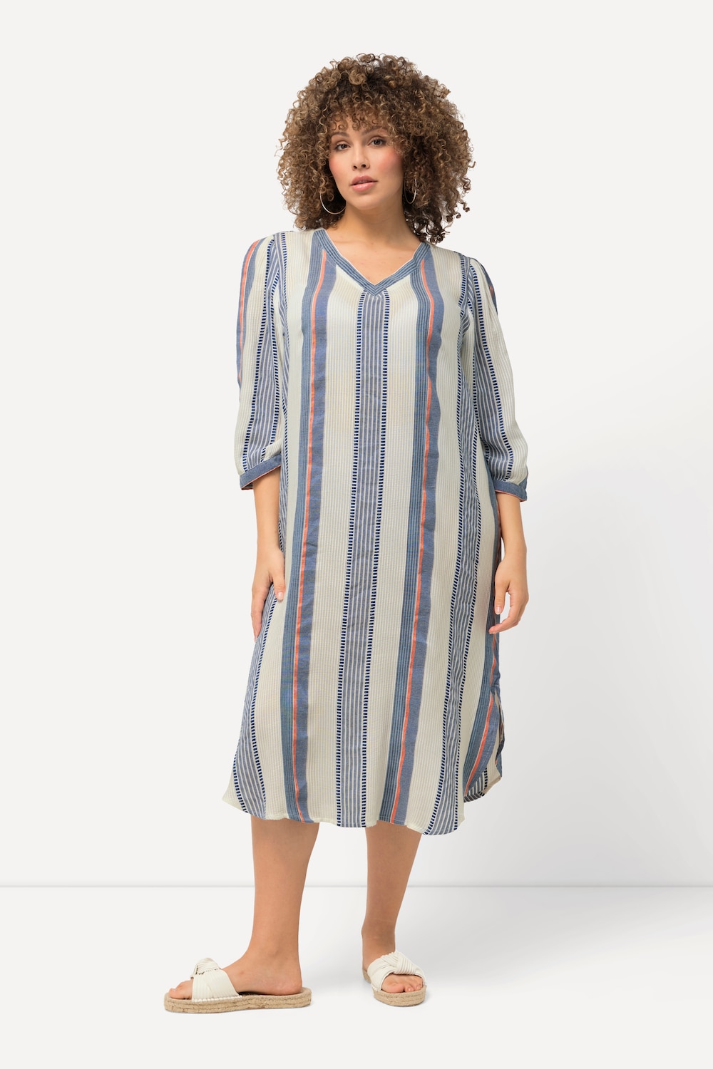 Große Größen Kaftan, Damen, weiß, Größe: 50/52, Baumwolle, Ulla Popken