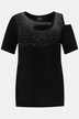 T-Shirt, Ziersteine, A-Linie, Cut-Outs, Halbarm