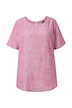 Halenka, lněná směs, pruhy, kulatý výstřih, krátké rukávy