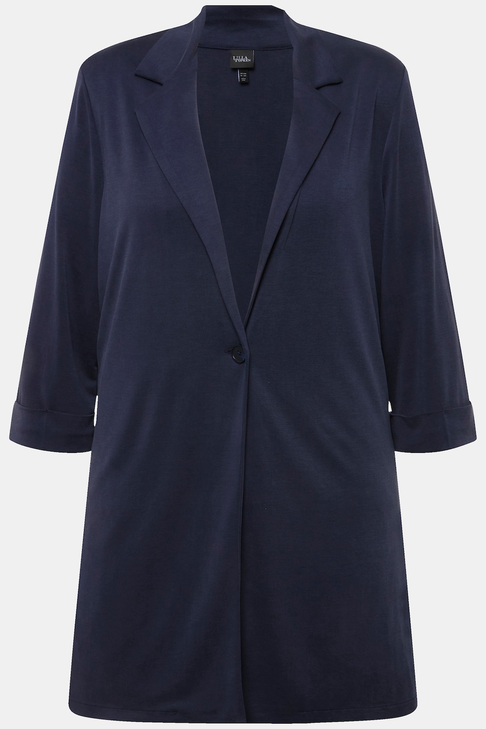 Stora storlekar Jerseykavaj, Dam, blå, storlek: 50/52, Syntetfibrer/Polyester, Ulla Popken