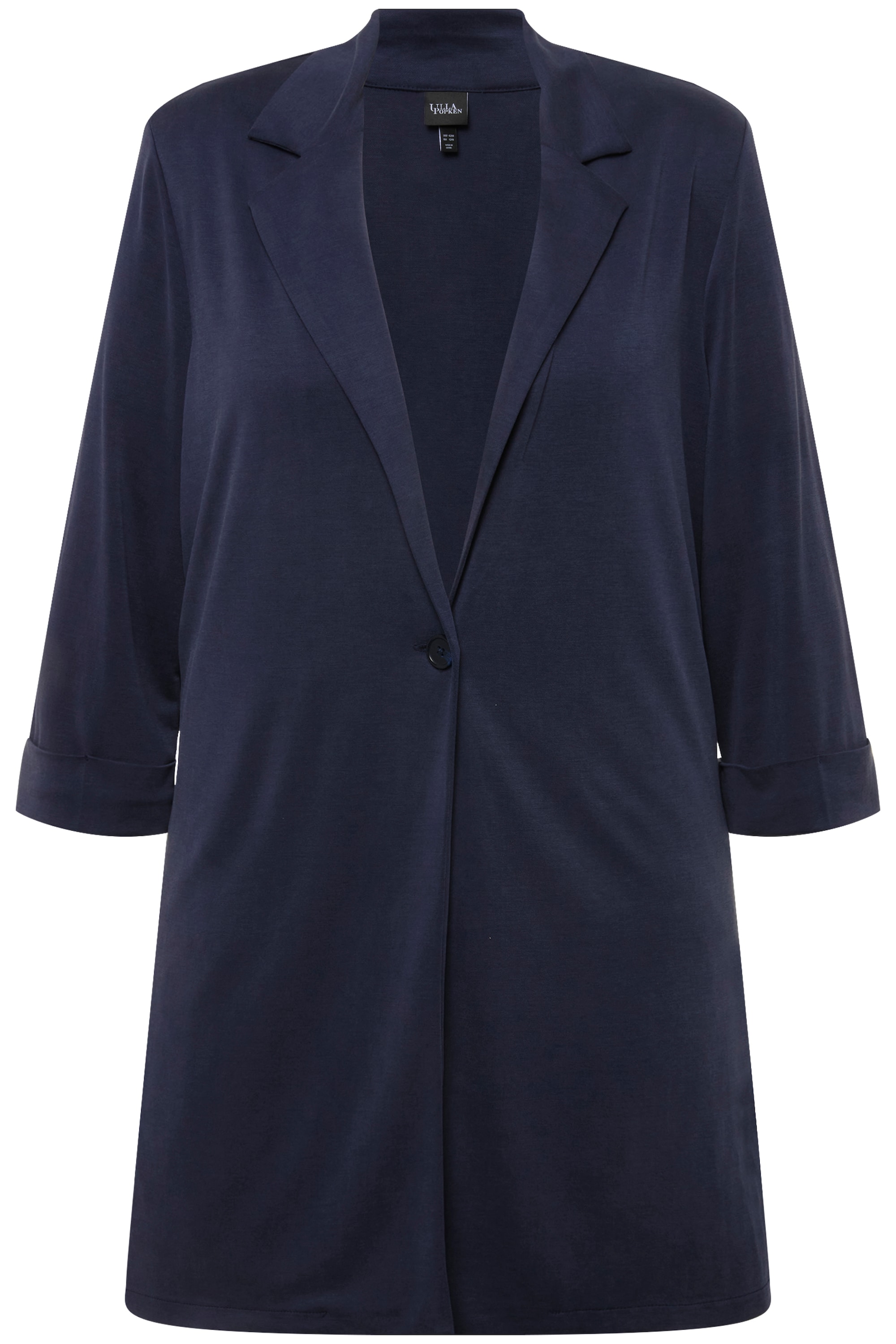 Ulla Popken Damen große Größen Jersey Blazer Reverskragen 3 4 Arm