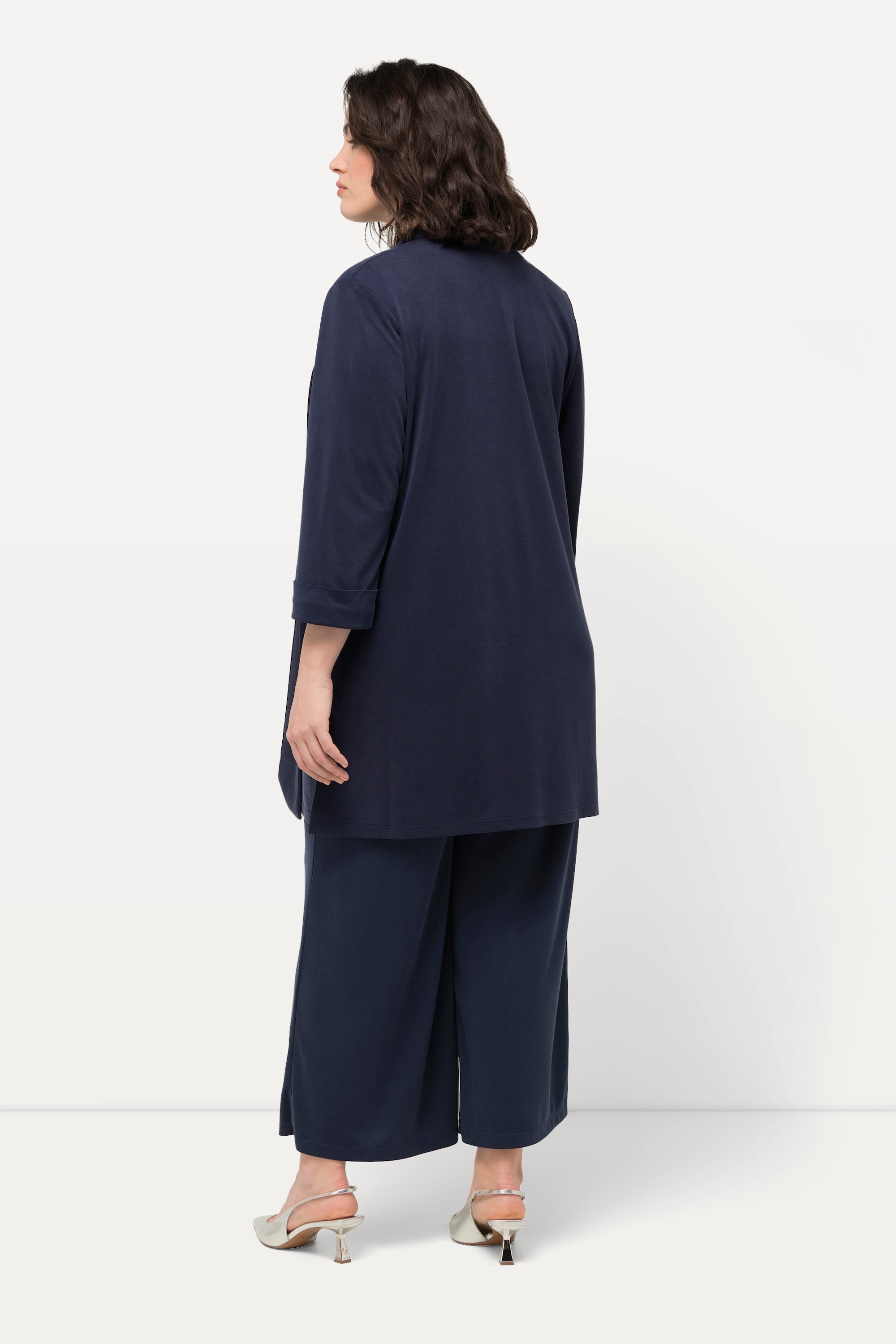 Ulla Popken Damen große Größen Jersey Blazer Reverskragen 3 4 Arm