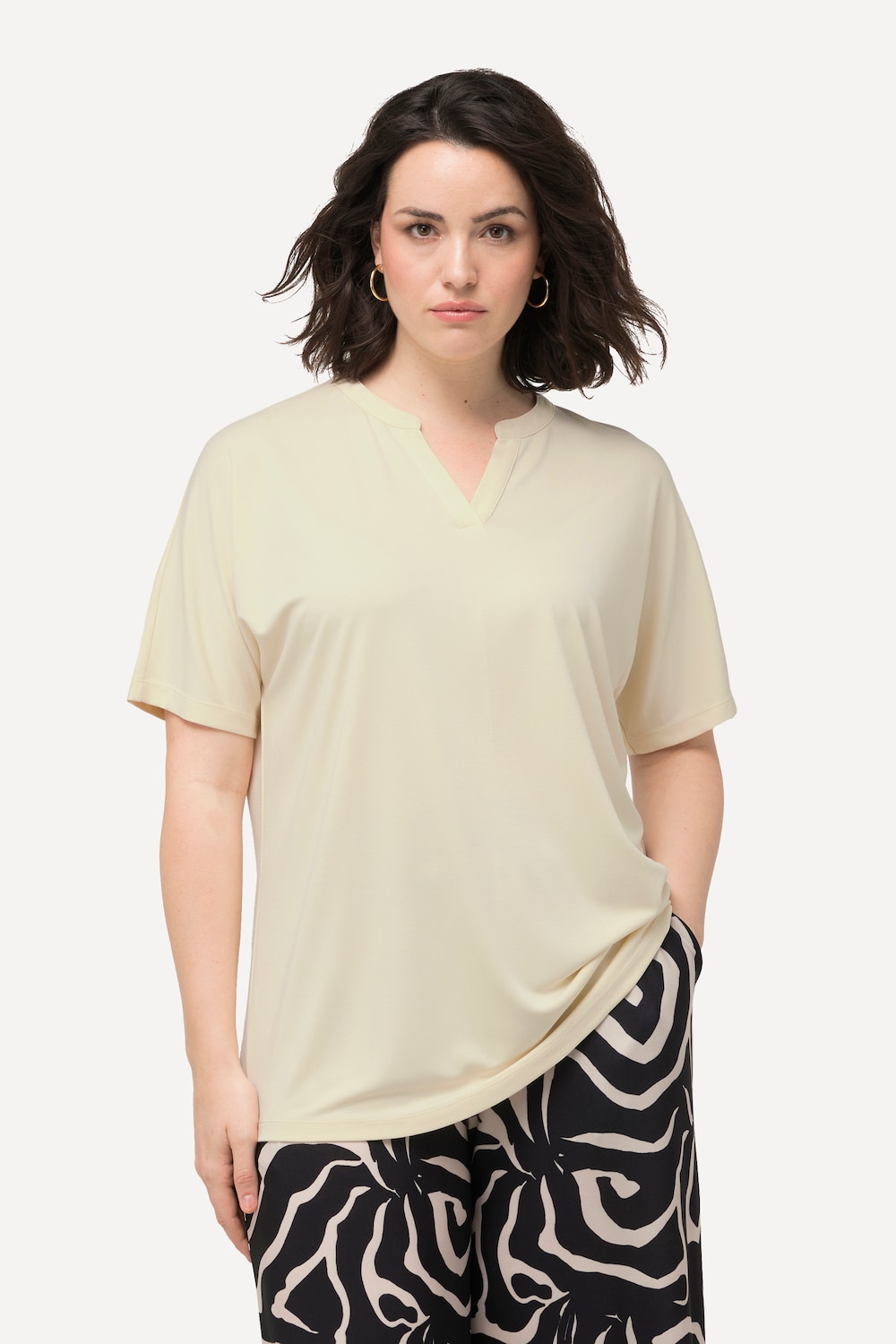 Große Größen T-Shirt, Damen, grau, Größe: 50/52, Synthetische Fasern/Polyester, Ulla Popken