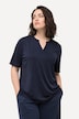 Split Neck Short Sleeve T-Shirt