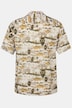 Men+ overhemd, korte mouwen, Cubaanse kraag, boxy fit, print all-over, tot 8 XL