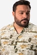 Men+ overhemd, korte mouwen, Cubaanse kraag, boxy fit, print all-over, tot 8 XL