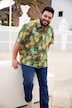 Men+ camisa, Bauchfit, media manga, cuello kent, estampado por toda la prenda, hasta la 8 XL