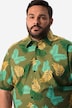 Men+ camisa, Bauchfit, media manga, cuello kent, estampado por toda la prenda, hasta la 8 XL