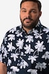 Men+ Hemd, Halbarm, Kentkragen, floraler Print, bis 8 XL
