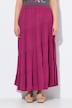 Maxi-rok, diagonale naden, A-lijn, elastische tailleband