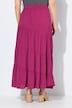 Maxi-rok, diagonale naden, A-lijn, elastische tailleband
