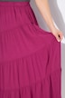 Maxi-rok, diagonale naden, A-lijn, elastische tailleband