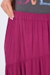 Maxi-rok, diagonale naden, A-lijn, elastische tailleband