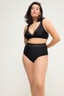 Culotte de bikini taille haute, style panty. Empiècement en mesh