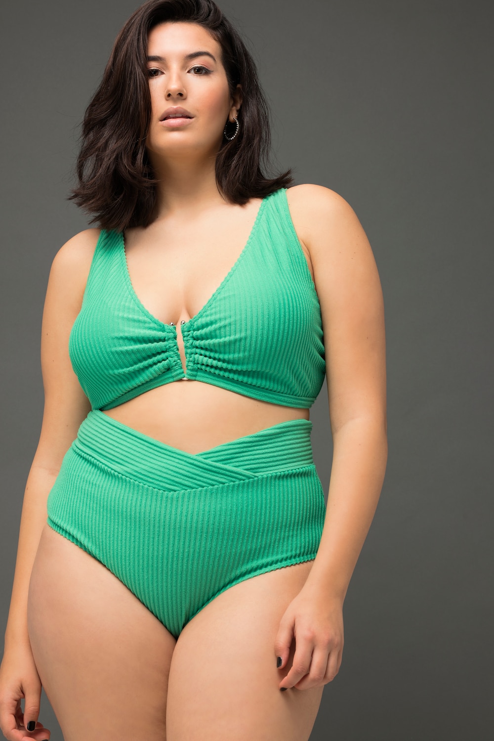 Große Größen Bikini-Slip, Damen, türkis, Größe: 50, Polyester, Studio Untold