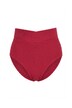 Bikiny kalhotky, vysoký pas, froté pruhy, pas zavinovacího vzhledu