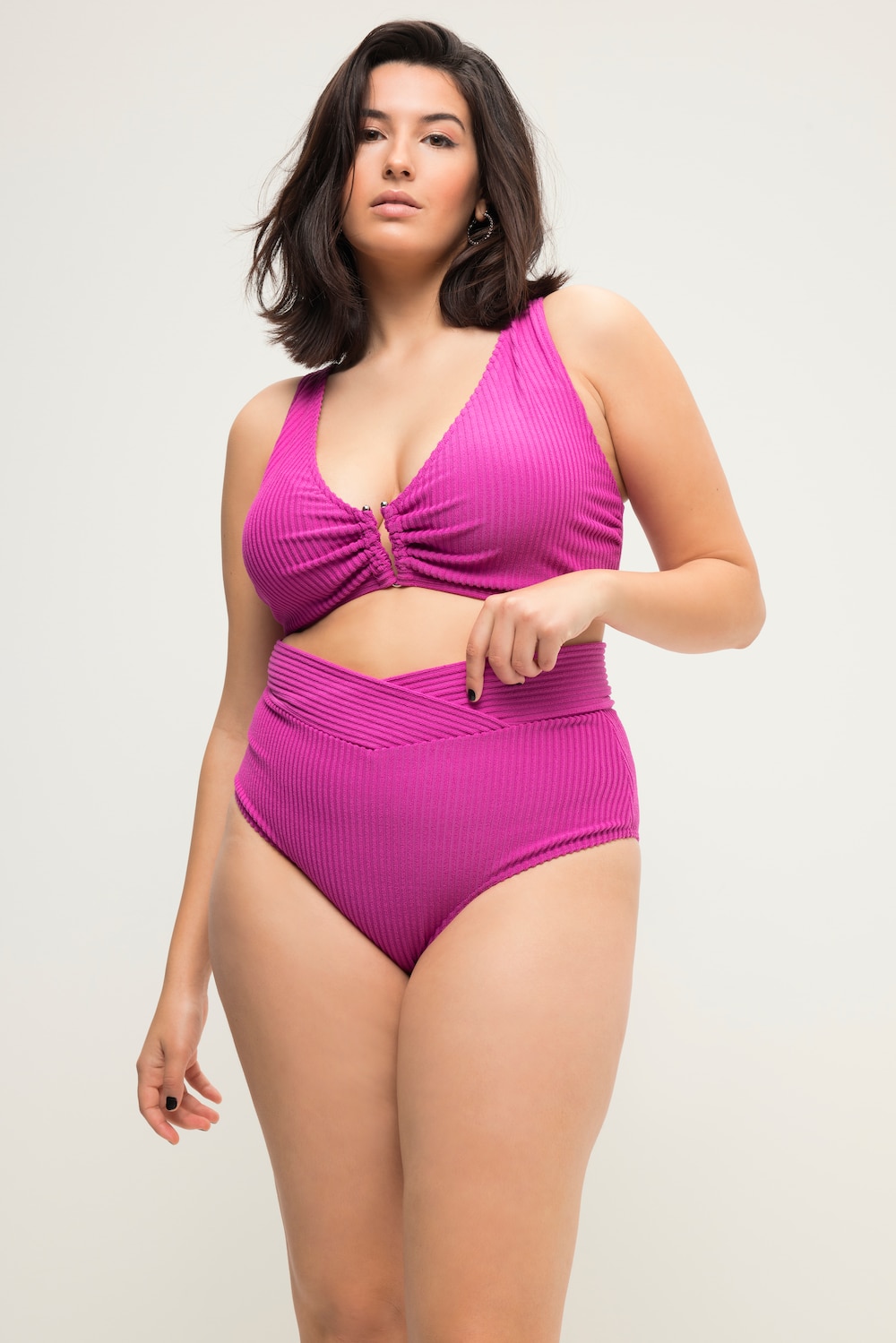 Große Größen Bikini-Slip, Damen, rosa, Größe: 42, Polyester, Studio Untold